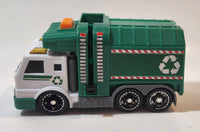 Dickie Toys Recycling Truck White and Green 5 3/8" Long Plastic Toy Car Vehicle with Lights and Sound (NOT TESTED - MISSING REAR DOOR)