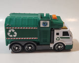 Dickie Toys Recycling Truck White and Green 5 3/8" Long Plastic Toy Car Vehicle with Lights and Sound (NOT TESTED - MISSING REAR DOOR)