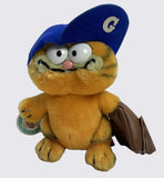 Rare 1978 1981 Fun Farm Paws Garfield Baseball Player with Glove and Hat 9" Tall Toy Plush Stuffed Character with Tag