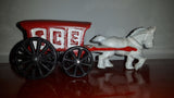 1950s Cast Iron Horse Drawn Ice Wagon - Treasure Valley Antiques & Collectibles
