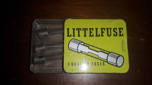 Vintage Tin Littelfuse Slide Open Fuse Box With 3 Fuses - Treasure Valley Antiques & Collectibles