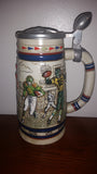 1983 Avon 1900-1980 Football History Lidded Beer Stein - Ceramarte Brazil - Treasure Valley Antiques & Collectibles