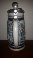 1984 Avon 1900-1980 Baseball History Lidded Beer Stein - Ceramarte Brazil - Treasure Valley Antiques & Collectibles