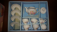 Vintage 1950s-60s Kahla German Democratic Republic Children's Porcelain Tea Set In Box - Treasure Valley Antiques & Collectibles