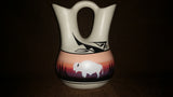 Vintage Navajo Wedding Vase Gift Buffalo Mountain Valley Signed Enbik Dineh - Treasure Valley Antiques & Collectibles