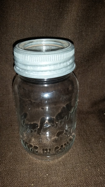 Antique 1940s Improved Gem Mason Canning Jar Made in Canada with Jewel Lid - Treasure Valley Antiques & Collectibles