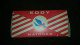 Vintage 1960-70s Eddy Redbird Matches Cardboard Advertising Empty Box Center Logo - Treasure Valley Antiques & Collectibles