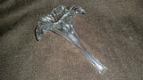 Vintage Crystal Glass Lily Shaped Flower Bud Single Stem Flower Vase - Treasure Valley Antiques & Collectibles