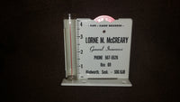 Vintage Morco Advertising Rain Gauge New In The Box Lorne M. McCreary General Insurance - Treasure Valley Antiques & Collectibles