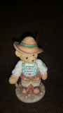 Cherished Teddies Boy With Back Pack Figurine Germany "Our Friendship Know No Boundaries" - Treasure Valley Antiques & Collectibles