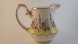 Vintage 1950s Sadler Creamer Gold Trimmed, Yellow and Pink Daisy Yellow Ringed Numbered - Treasure Valley Antiques & Collectibles