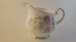 Vintage 1950s Duchess Bone China Creamer Gold Trimmed Purple and White Floral Decor - Treasure Valley Antiques & Collectibles