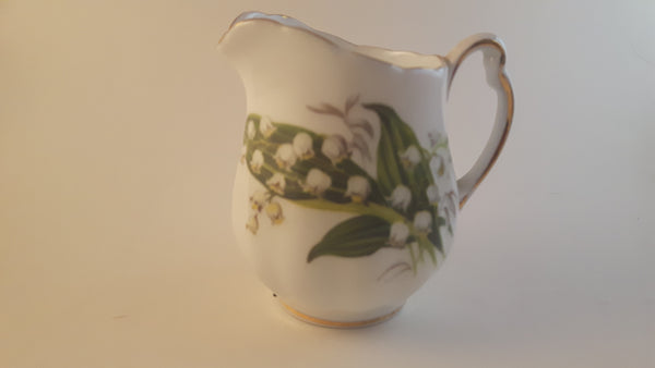 Vintage 1960s Colclough Bone China E4 Floral Creamer with Gold Trim - Treasure Valley Antiques & Collectibles