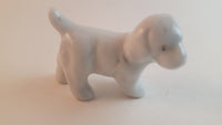 Antique 1940s Japanese Miniature White Porcelain Golden Retriever Puppy Dog Figurine - Treasure Valley Antiques & Collectibles