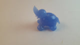 Vintage Blue Elephant Mammoth Glass Charm Miniature Figurine - Treasure Valley Antiques & Collectibles