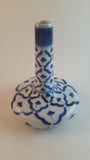 Vintage Blue and White Porcelain Bud Vase from Thailand - Treasure Valley Antiques & Collectibles