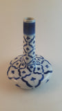 Vintage Blue and White Porcelain Bud Vase from Thailand - Treasure Valley Antiques & Collectibles