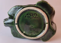 1960s McCoy Pottery USA Green Bear Planter Mold 482 - Treasure Valley Antiques & Collectibles