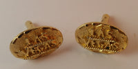 Vintage Gold Tone Las Vegas Cufflinks - Treasure Valley Antiques & Collectibles