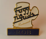 Fogg n' Suds Restaurant Richmond Vancouver Airport Beer Bar Pin Labeled Rob - Treasure Valley Antiques & Collectibles