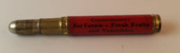 1940-1950 The Palace of Sweets Confectionary Fairview, Alberta Bullet Casing with Pencil Inside - Treasure Valley Antiques & Collectibles