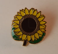 Vintage Sunflower Enamel Collectible Lapel Pin - Treasure Valley Antiques & Collectibles