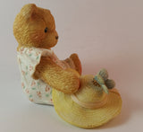 Cherished Teddies Bear With Butterfly And Hat Figurine "Springtime Is A Blessing" - Treasure Valley Antiques & Collectibles