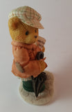 Cherished Teddies Boy Holding Umbrella Figurine England "You're A Jolly Ol' Chap" - Treasure Valley Antiques & Collectibles