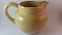Vintage Yellow Milk Creamer Water Pottery Pitcher Jug - Treasure Valley Antiques & Collectibles