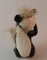 Vintage 1950s Furry Skunk Ceramic Figurine *Has Hair loss* - Treasure Valley Antiques & Collectibles