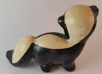 Vintage 1950s Ceramic Skunk Figurine California Pottery - Treasure Valley Antiques & Collectibles