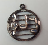 Vintage Metal Music Notes Necklace Pendant Charm - Treasure Valley Antiques & Collectibles