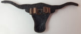 Vintage 1960s Texas Longhorn Bull Bronze Tie Clip - Treasure Valley Antiques & Collectibles