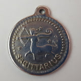 Vintage Silver Tone Sagittarius and Gemini Necklace Pendant - Treasure Valley Antiques & Collectibles