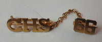 Vintage 1966 CHS 66 High School Gold Tone Chain Pin - Treasure Valley Antiques & Collectibles