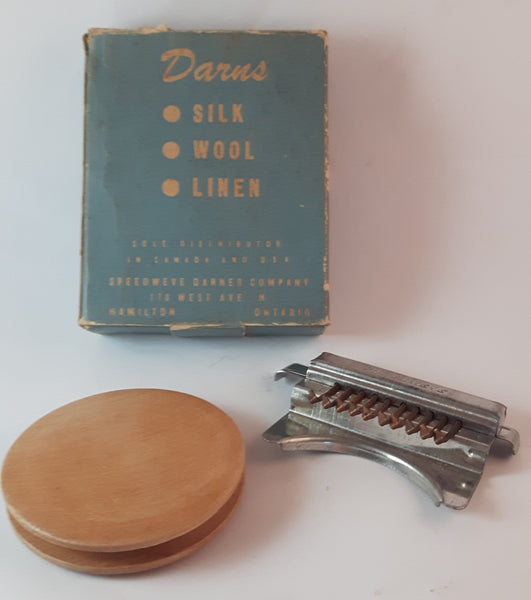 Antique 1940s Mechanical Loom Speedweve Darner in Box - Treasure Valley Antiques & Collectibles
