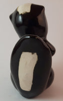 Vintage 1950s Ceramic White Stripe Sitting Skunk Figurine California Pottery - Treasure Valley Antiques & Collectibles