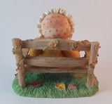 Cherished Teddies Girl On Bench With Pumpkin Figurine Cathy - Treasure Valley Antiques & Collectibles