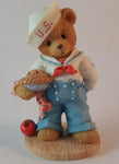 Cherished Teddies Boy With Apple Pie Figurine U.S.A. "Our Friendship Is From Sea To Shining Sea" - Treasure Valley Antiques & Collectibles