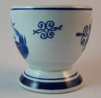 1940s Delftsblauw Netherlands Holland Hand-Painted Blue Windmill Decor Egg Holder Cup Pattern 608 - Treasure Valley Antiques & Collectibles