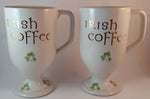 Set of 2 1950s White Wade Ireland Porcelain Irish Coffee Mug with Gold Trim and Lettering - Treasure Valley Antiques & Collectibles