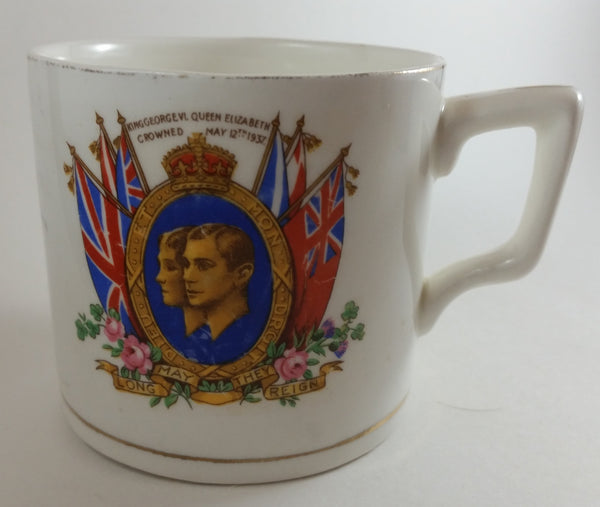 Antique 1939 King Geroge VI Queen Elizabeth Visit to Canada Souvenir Mug - Treasure Valley Antiques & Collectibles