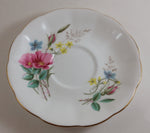 Vintage 1970-1980 Royal Albert Pink Yellow Blue Floral Saucer - Treasure Valley Antiques & Collectibles