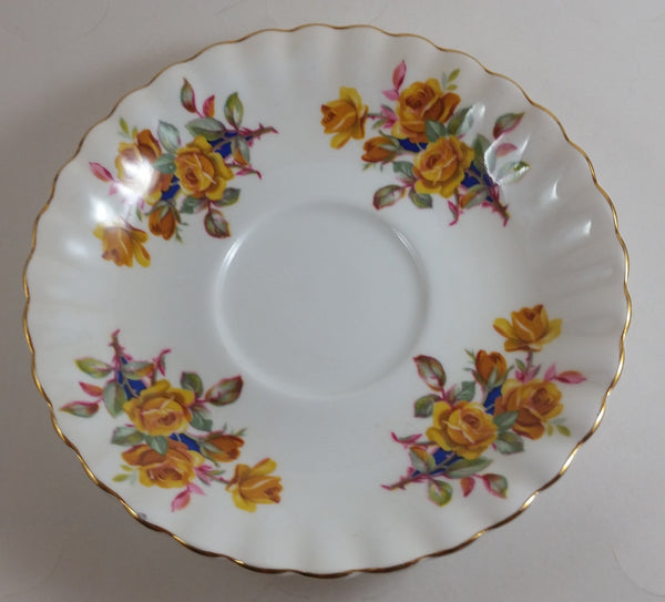 Vintage 1970-1980 Royal Albert Yellow Flower Saucer Plate - Treasure Valley Antiques & Collectibles