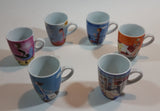 Vintage Cafe Pattern Girls Cup & Saucer Set of 6 in Box - Treasure Valley Antiques & Collectibles
