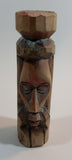 Vintage 1970s Hand Carved Wood Tiki Totem Head - Treasure Valley Antiques & Collectibles