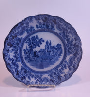 Antique 1890s Togo Colonial Pottery Stoke England Flow Blue Transferware Dinner Plate - Treasure Valley Antiques & Collectibles