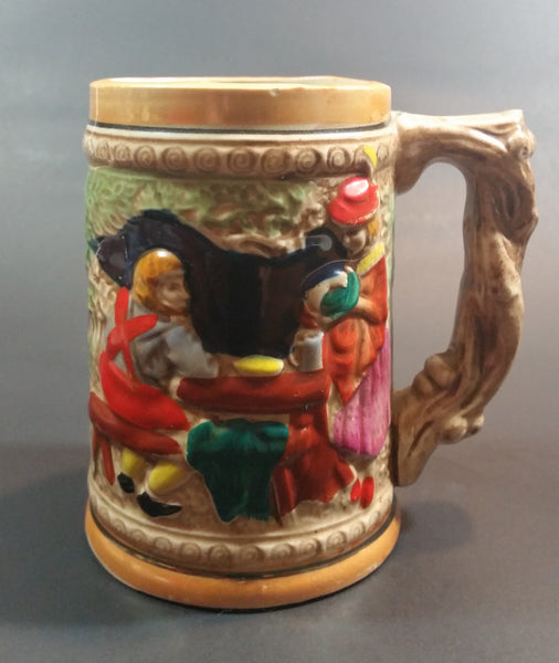1950s German Oktoberfest Beer Stein Cabin Woodsman Life Made in Japan - Treasure Valley Antiques & Collectibles