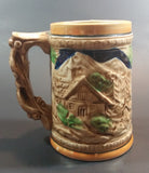 1950s German Oktoberfest Beer Stein Cabin Woodsman Life Made in Japan - Treasure Valley Antiques & Collectibles