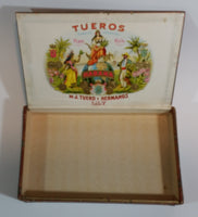 1935 Tueros Cigar Box - Havana (Habana) Cuba De J. Teuro y Hermanos Lily - Treasure Valley Antiques & Collectibles